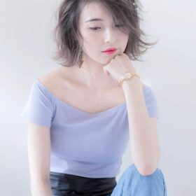 小顔切りっぱなしボブの写真