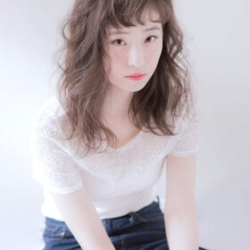 透明感のあるラフウェーブミディアムの写真