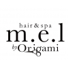 hair&spa m.e.l by origami ロゴ