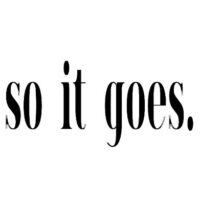 so it goes. ロゴ