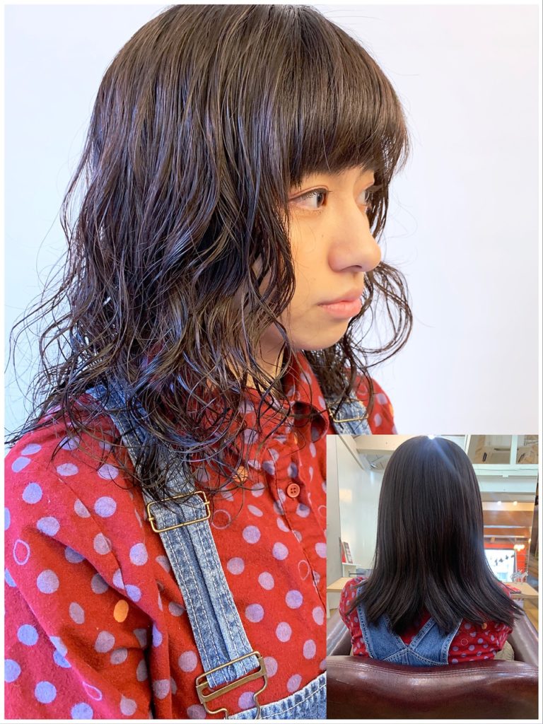 ビコシームのデジタルパーマのビフォーアフター写真