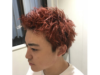 bico-mens-レッドに染めたメンズスタイル