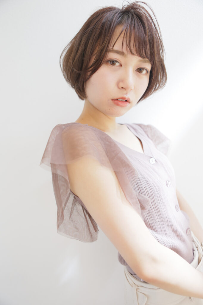 ひし形シルエットのショートスタイルの写真