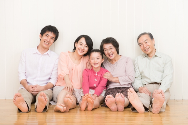 5人家族の写真