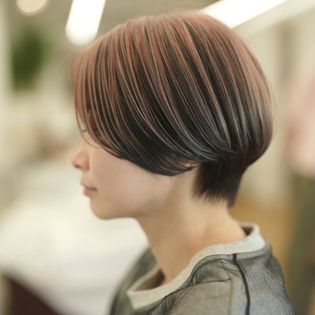 ブラウンカラーの女性の写真