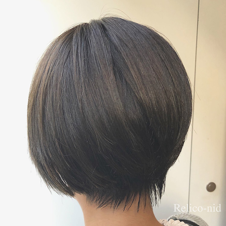 京都おすすめ綺麗にまとまる丸みショートの写真
