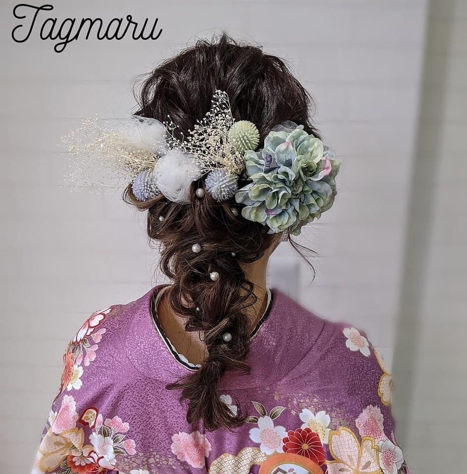 タグマルの編み込みヘアセットの写真