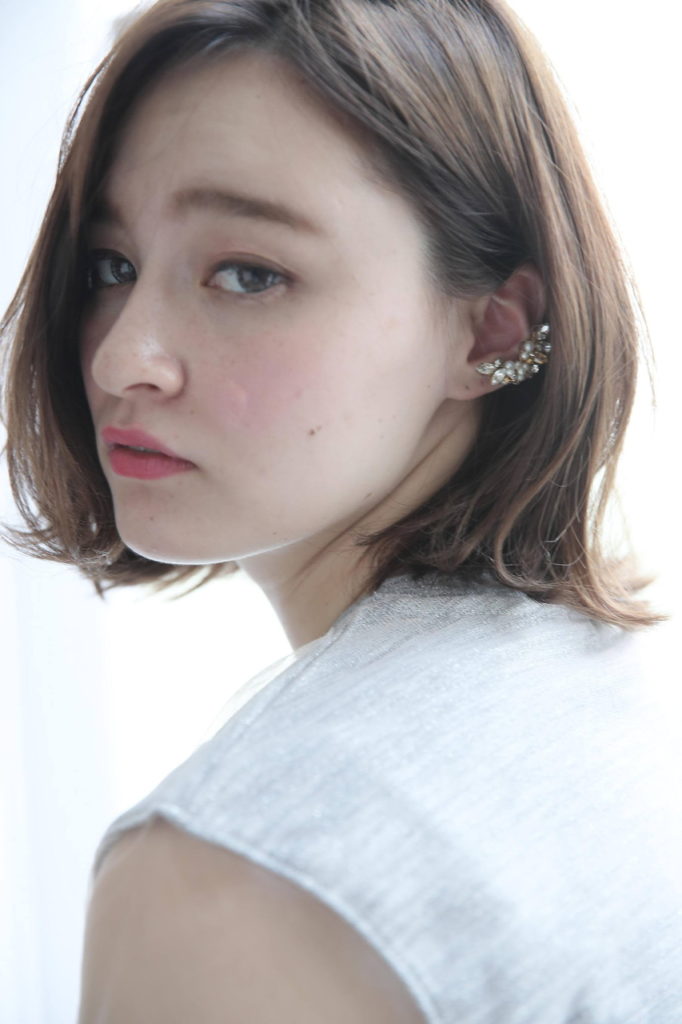 フラワーのボブスタイルの写真