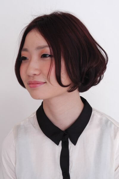 ダックテールループのAラインボブ写真
