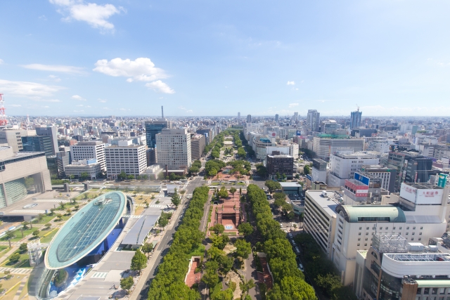 久屋大通公園とオアシス21の写真