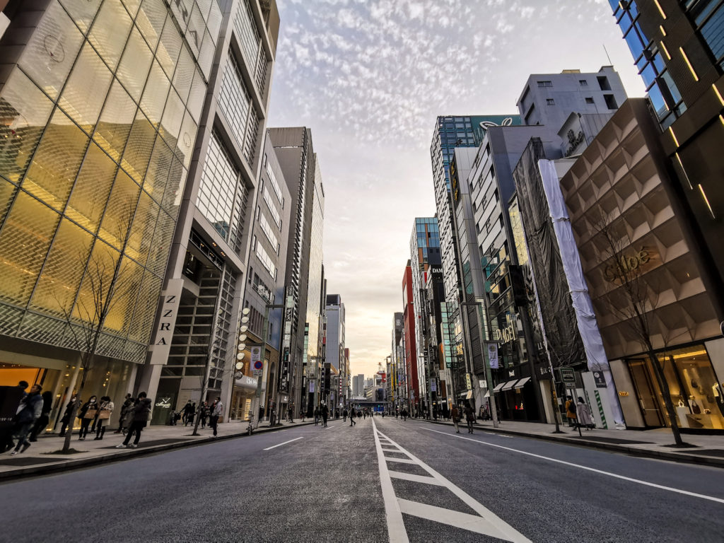 銀座の街並みの写真