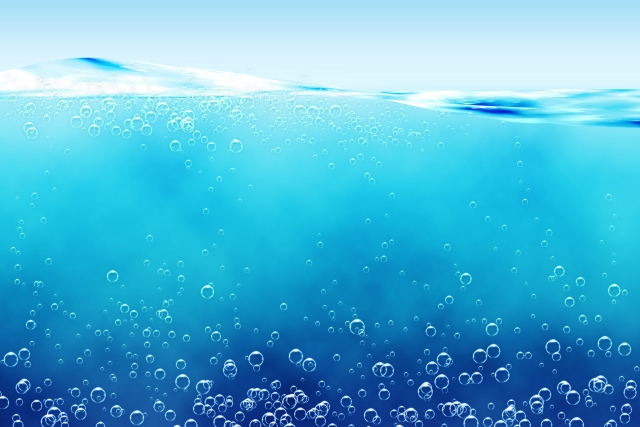 炭酸の泡がプチプチ湧いている様子