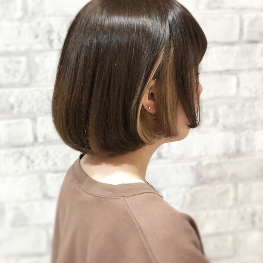 インナーカラーが見える写真