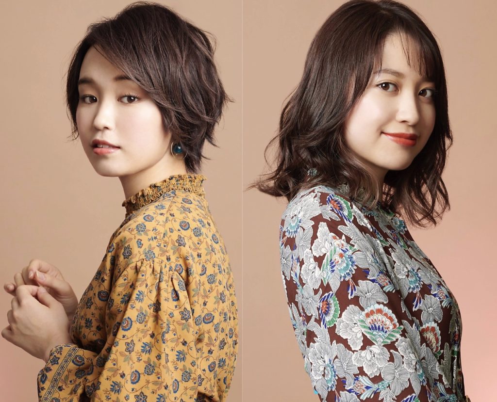ショートヘアの女性とボブヘアの女性の写真