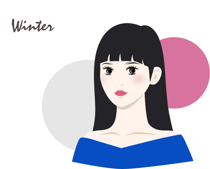 ウィンタータイプの色を表したイラストの写真