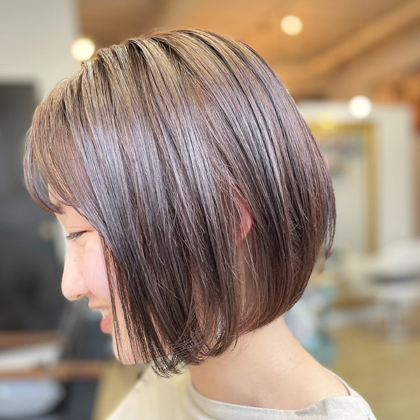 さりげなくおしゃれなボブスタイルの写真