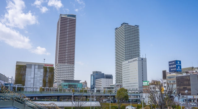 岐阜市中心部の風景