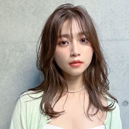 AUBE HAIR loan 笹野店のナチュラルロングスタイル