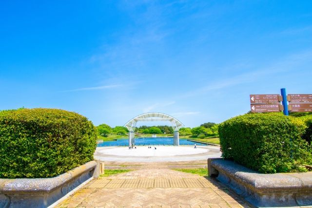 ひたちなか市の国営の公園の写真