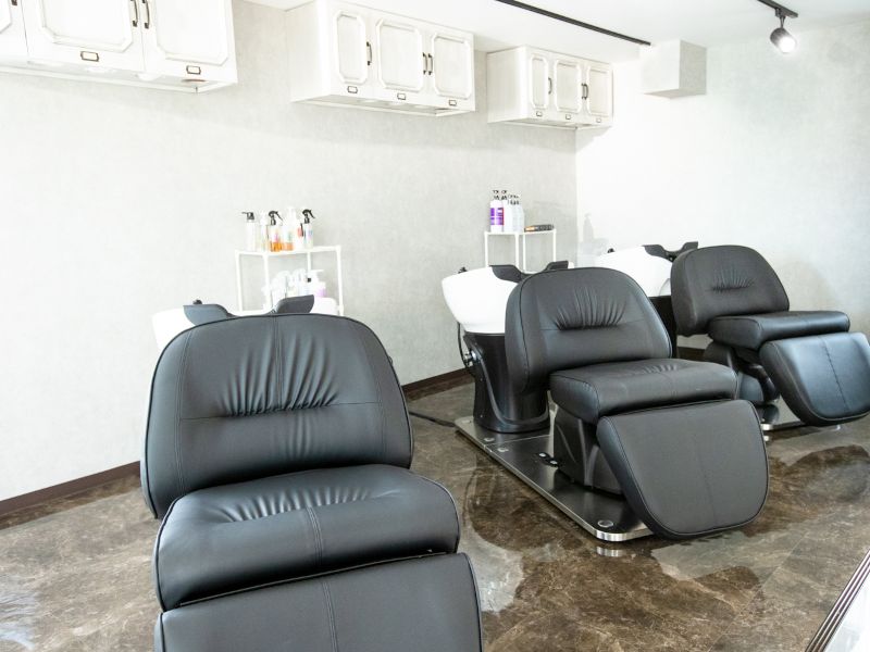 hair salon A 春日部店のシャンプースペースの写真