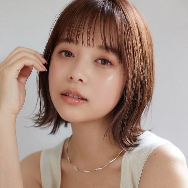 KAINO 南青山店のナチュラルな木りっぱなしボブスタイル